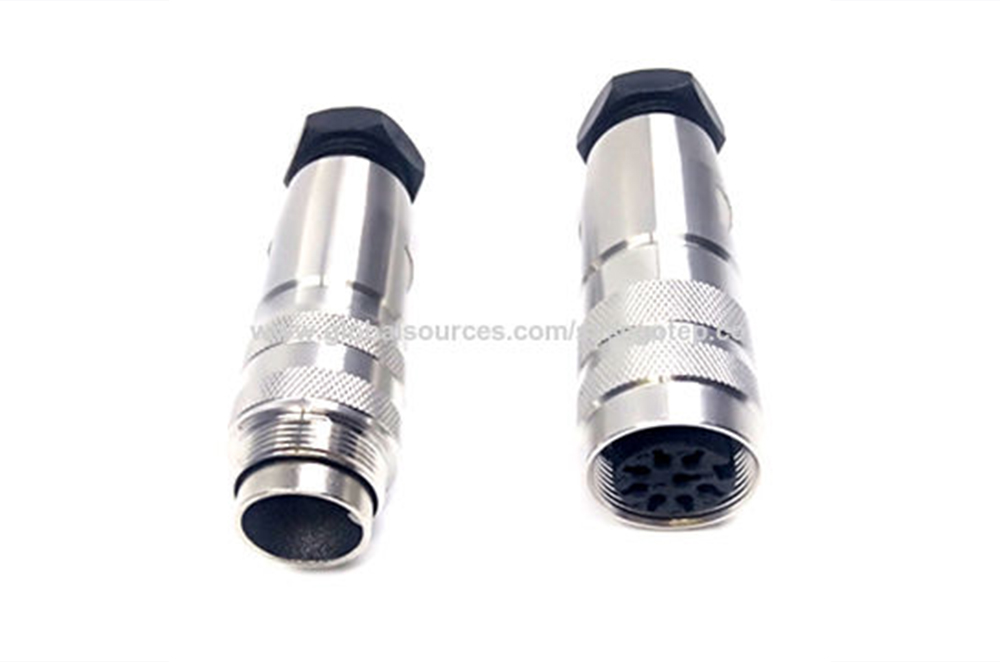 AISG male to female solder type 14 pin connector for 6 to 8mm diameter cable